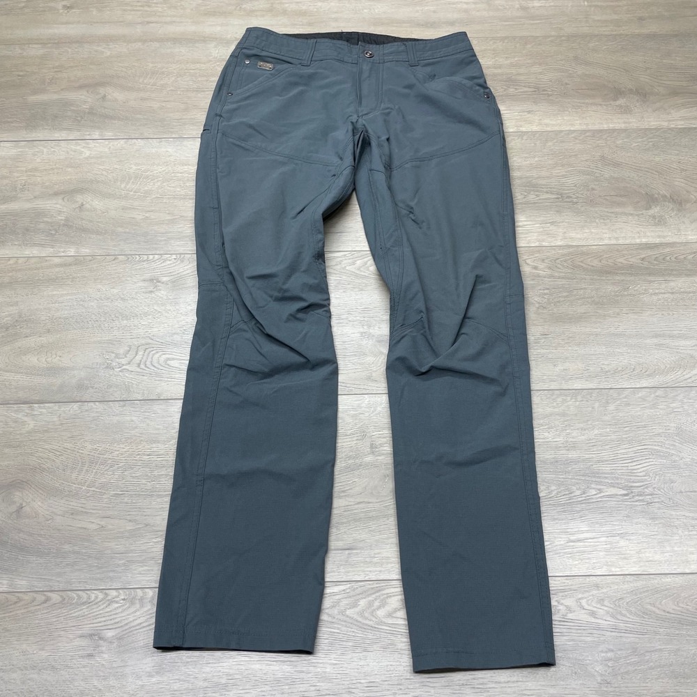 KUHL Renegade Pants Mens 32x32 Gray Outdoor Hiking Ripstop Cargo Pockets - Picture 2 of 10